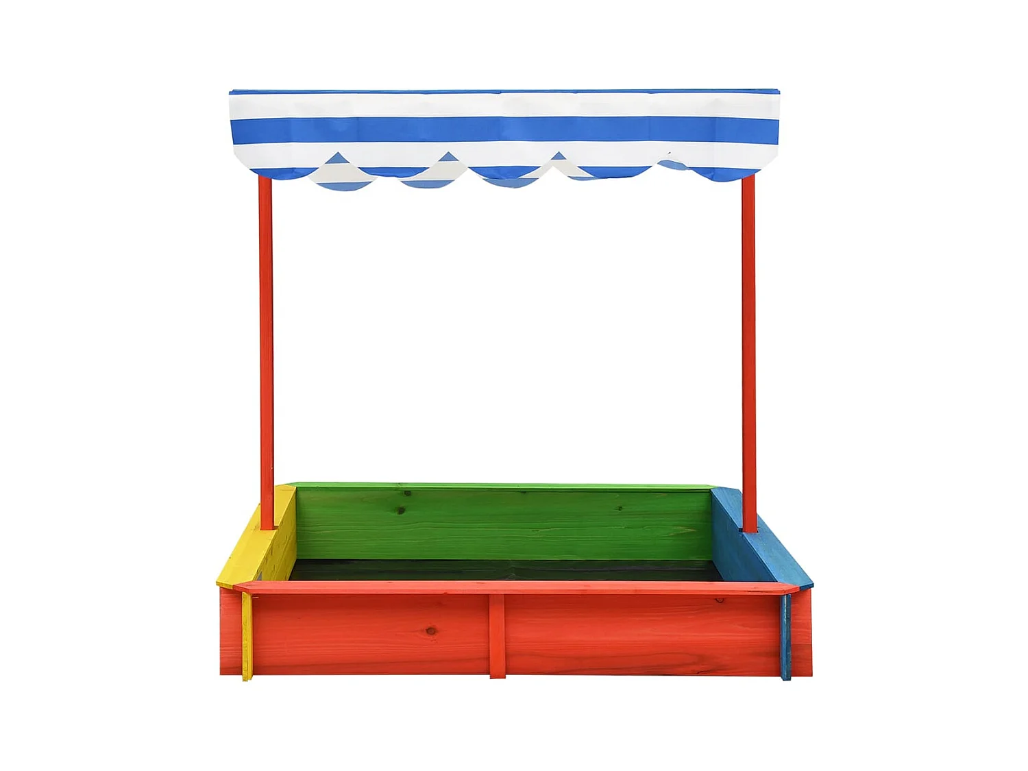 Bac à sable avec bois marron 115 x 115 x 115 cm 02_0005047