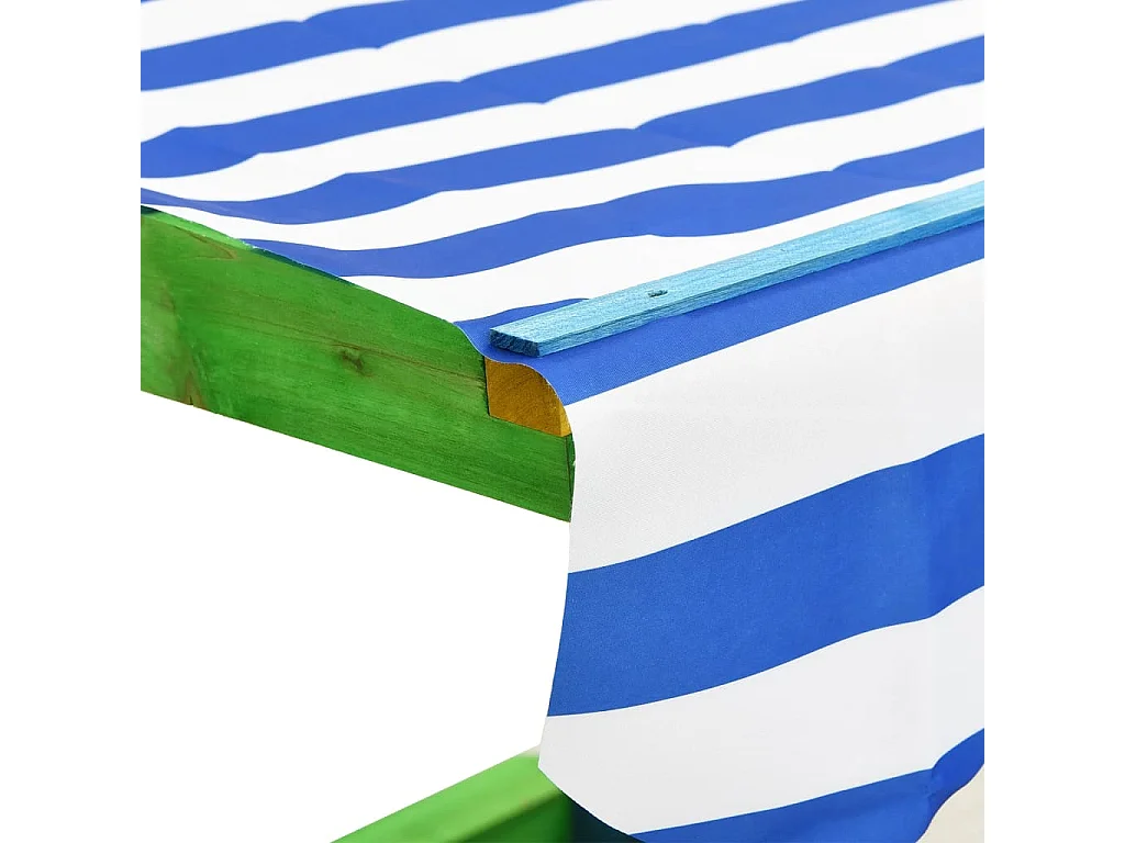 Sabbiera con tetto regolabile in legno di abete 115 x 115 x 115 cm multicolor UV50 02_0005047