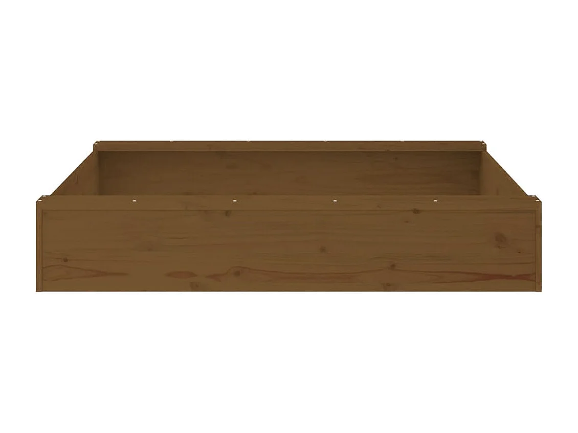 Área de lazer infantil caixa de areia jardim ao ar livre com assentos quadrados madeira maciça de pinho marrom 02_0041523