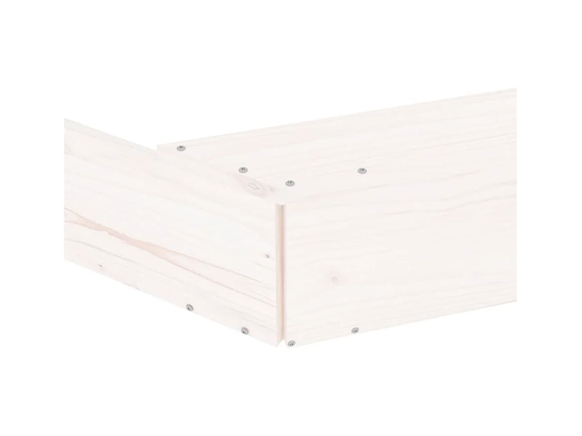 Área de recreação infantil sandbox jardim ao ar livre com assentos octogonais madeira maciça de pinho branco 02_0041532