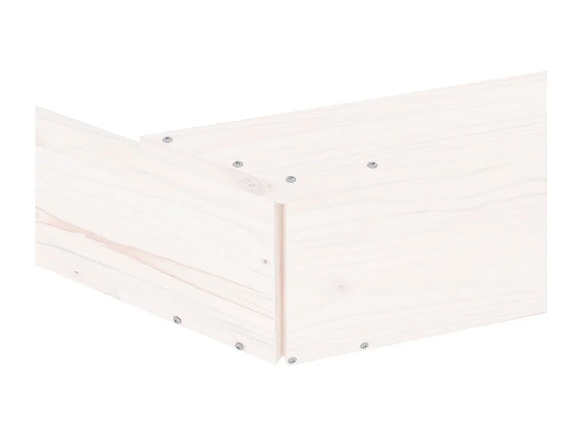 Área de recreação infantil sandbox jardim ao ar livre com assentos octogonais madeira maciça de pinho branco 02_0041532