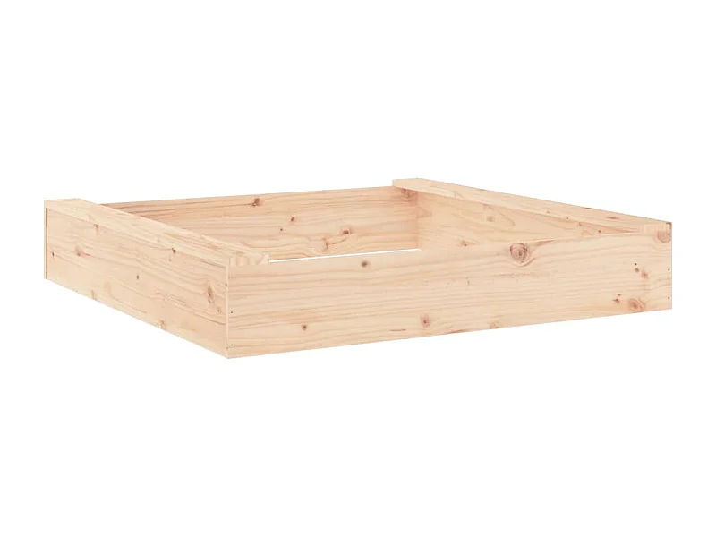 Sabbiera area giochi per bambini giardino esterno con sedute quadrate in legno massello di pino marrone 02_0041518