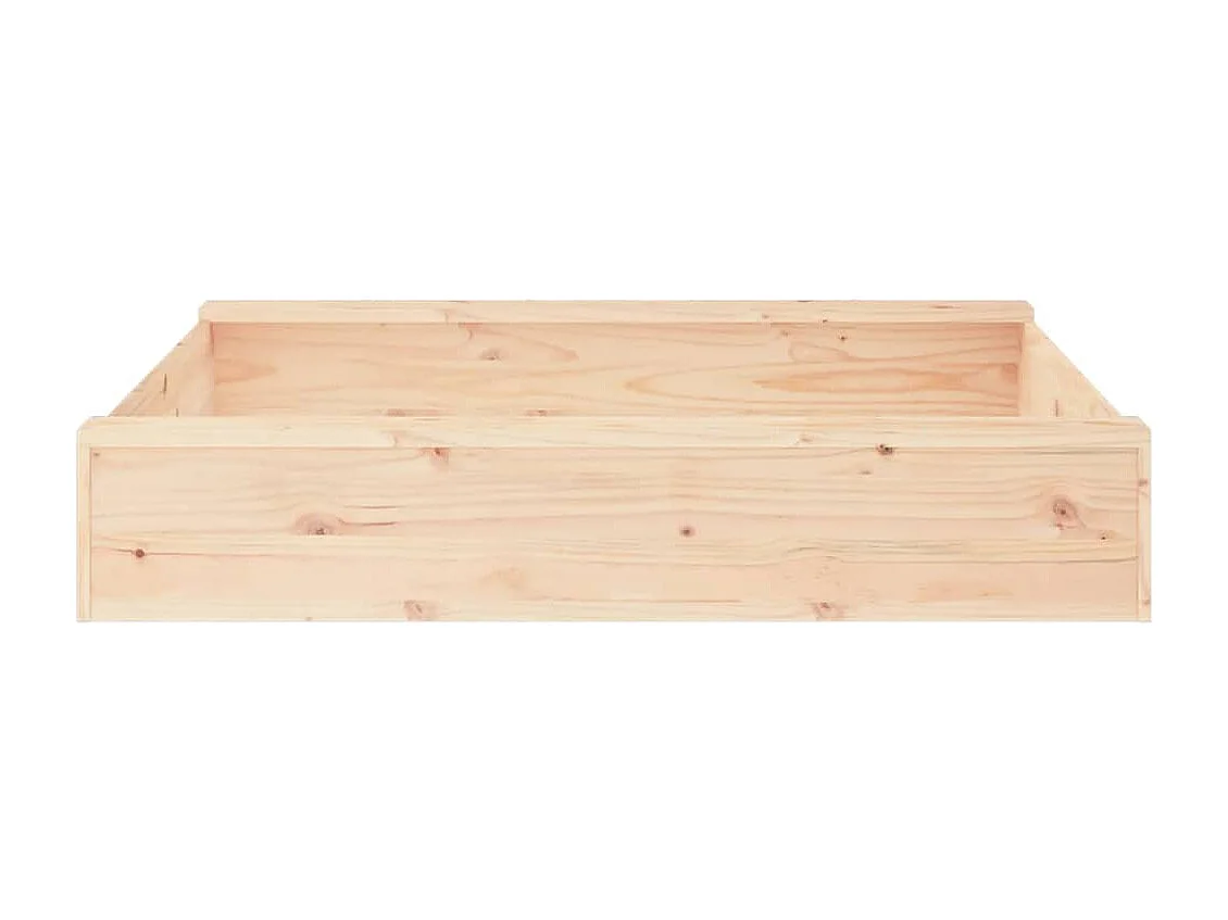 Área de lazer infantil caixa de areia jardim ao ar livre com assentos quadrados madeira maciça de pinho marrom 02_0041518