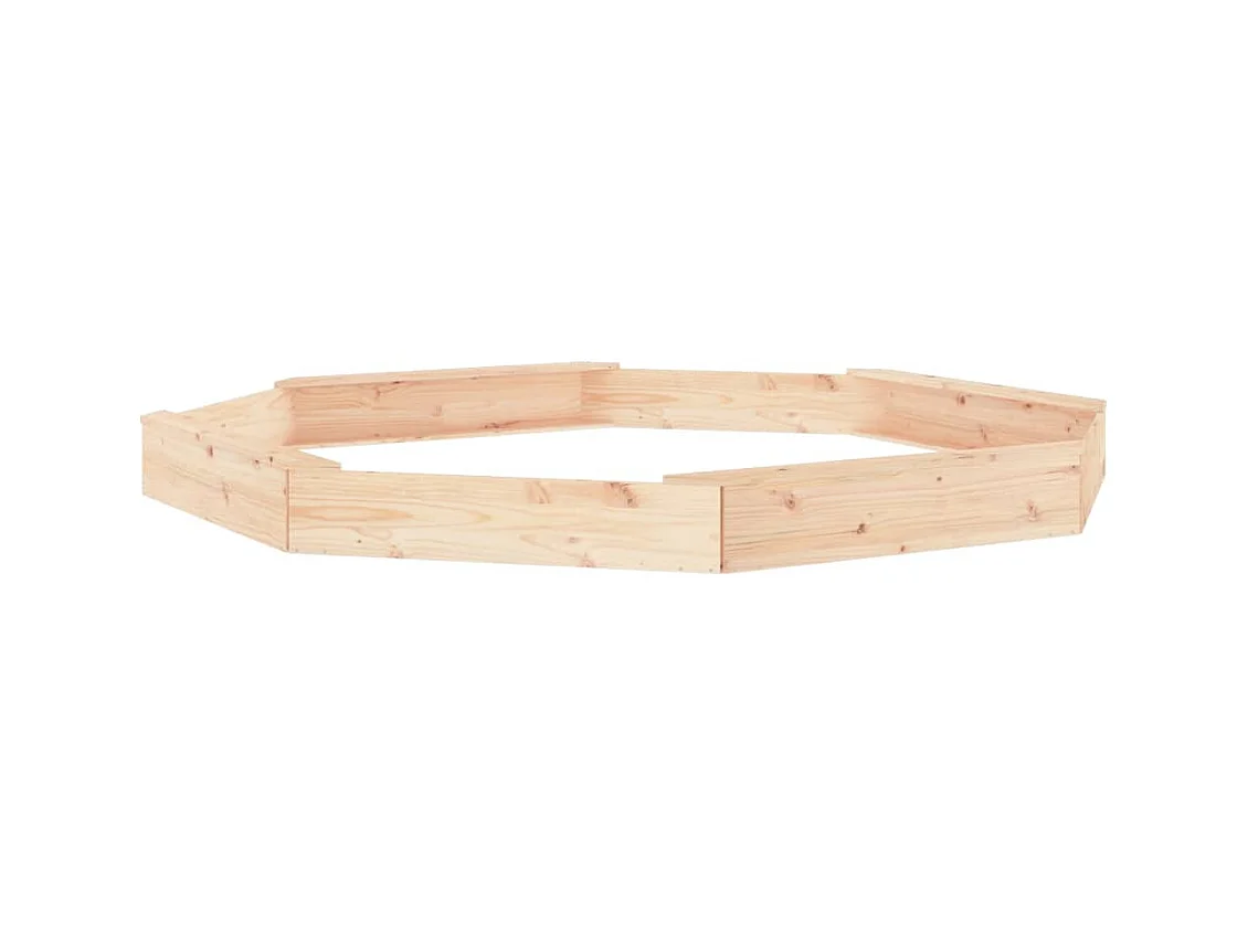 Bac à sable jeu bois marron 232 x 232 x 20 cm 02_0041543