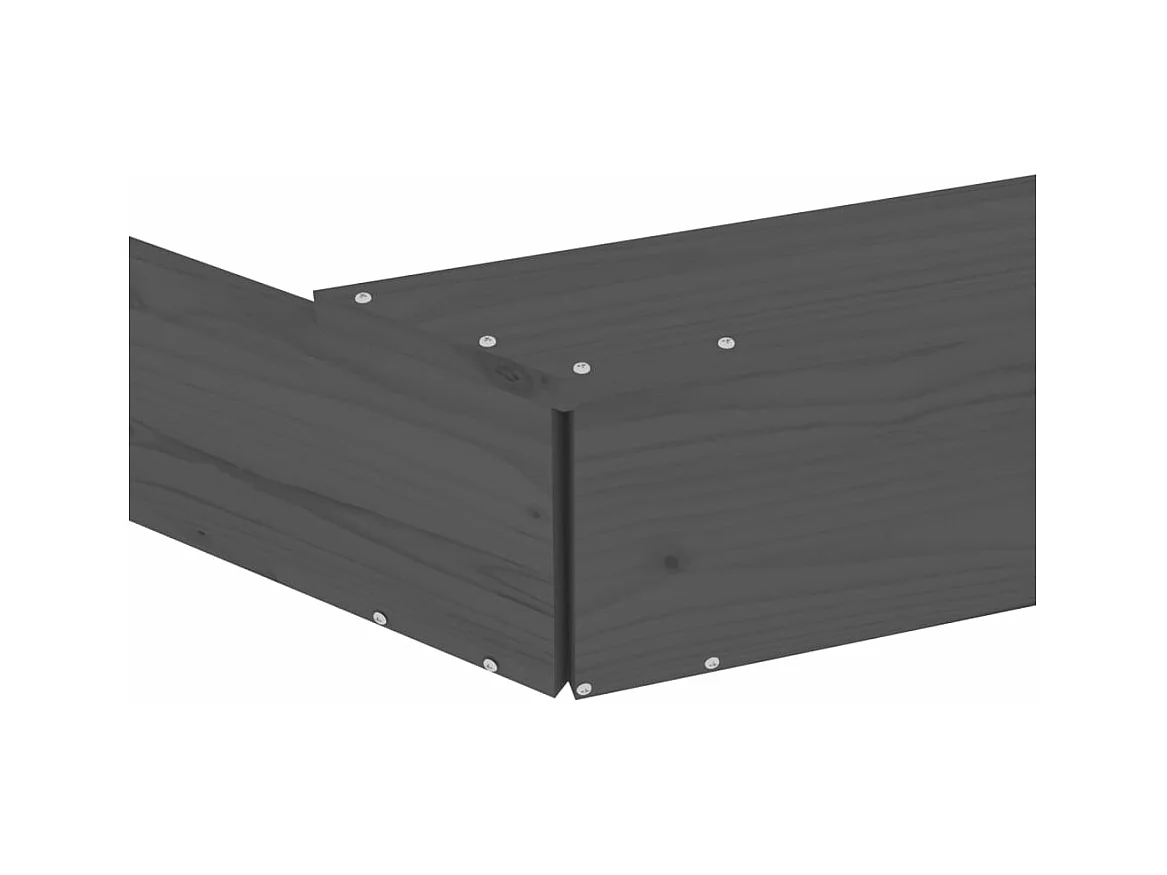 Área de recreação infantil sandbox jardim ao ar livre com assentos octogonais madeira maciça de pinho cinza 02_0041535