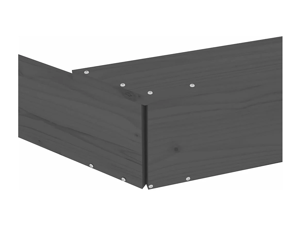 Arenero zona de juegos infantil jardín exterior con asientos octogonales madera maciza de pino gris 02_0041535