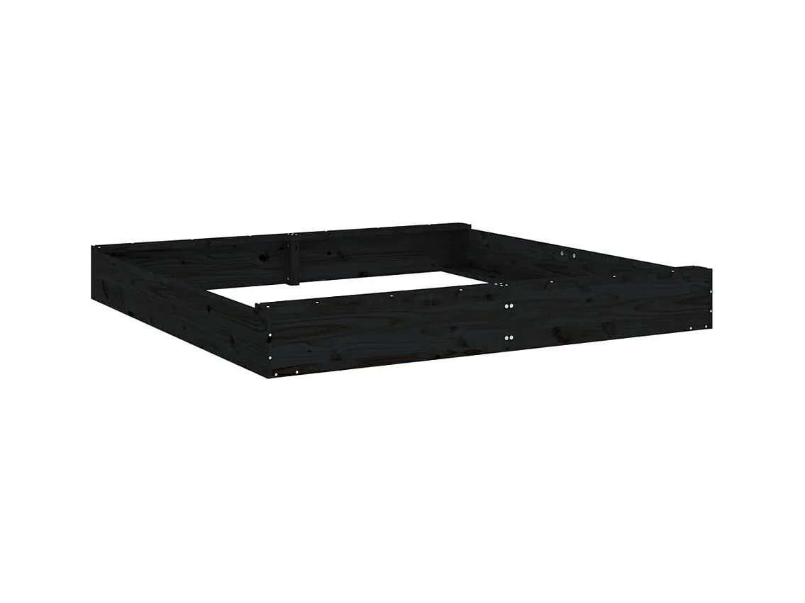 Bac à sable jeu bois marron 160 x 160 x 20 cm 02_0041527