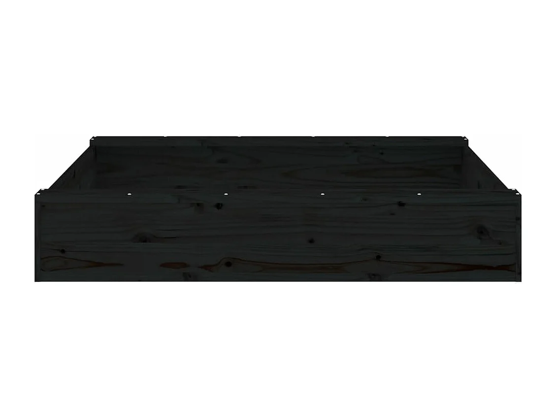 Área de recreação infantil sandbox jardim ao ar livre com assentos quadrados em madeira de pinho maciço preto 02_0041526