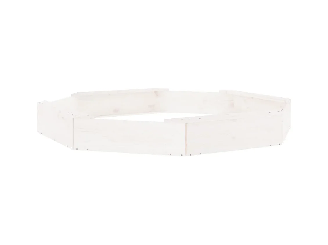 Bac à sable jeu bois blanche 159.5 x 159.5 x 20 cm 02_0041531