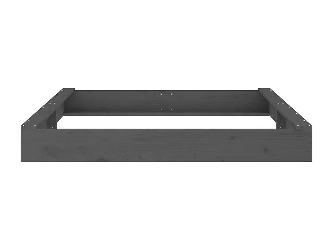 Área de recreação infantil sandbox jardim ao ar livre com assentos quadrados madeira maciça de pinho cinza 02_0041521