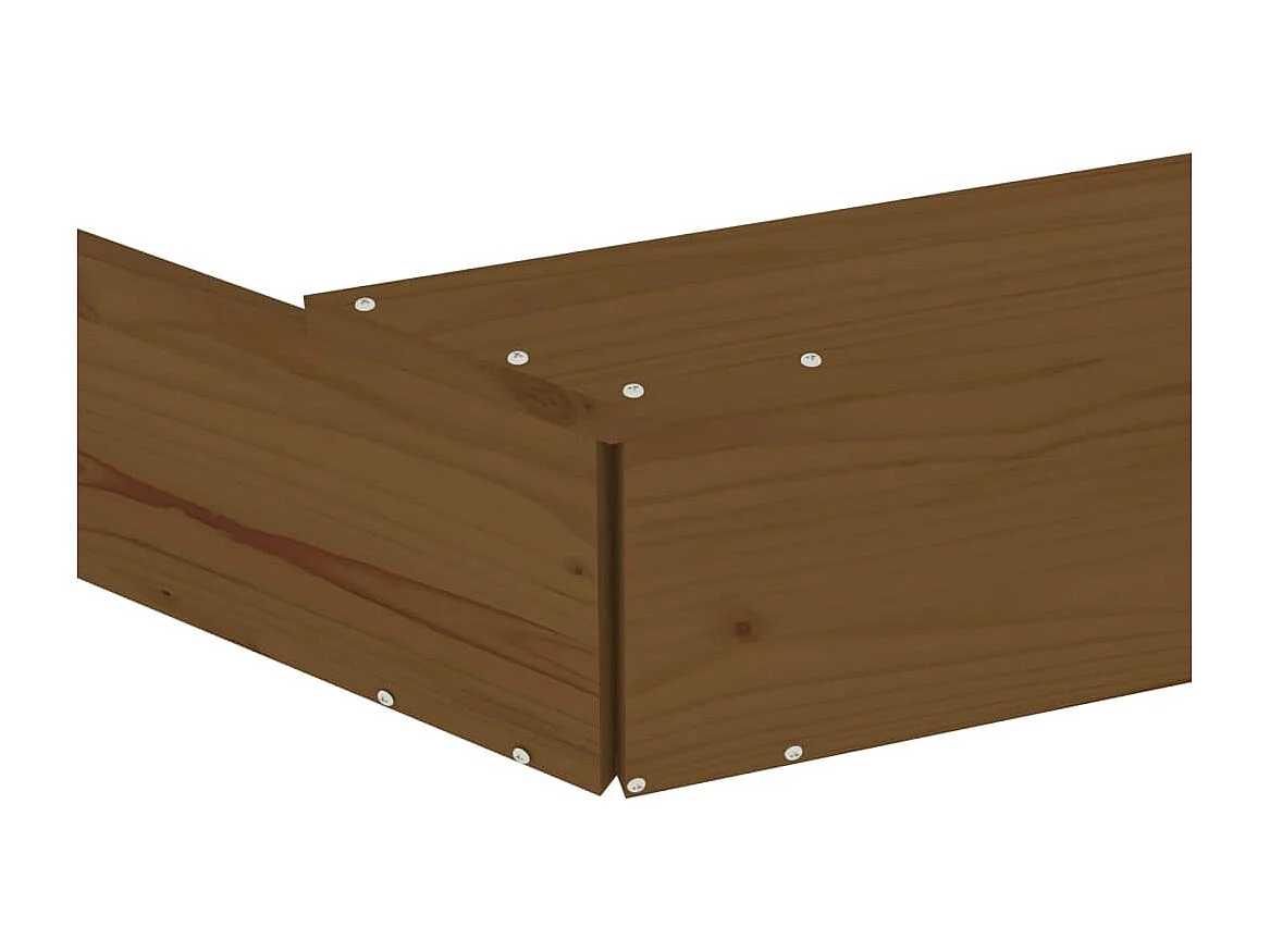 Área de recreação infantil caixa de areia jardim ao ar livre com assentos octogonais madeira maciça de pinho marrom 02_0041537