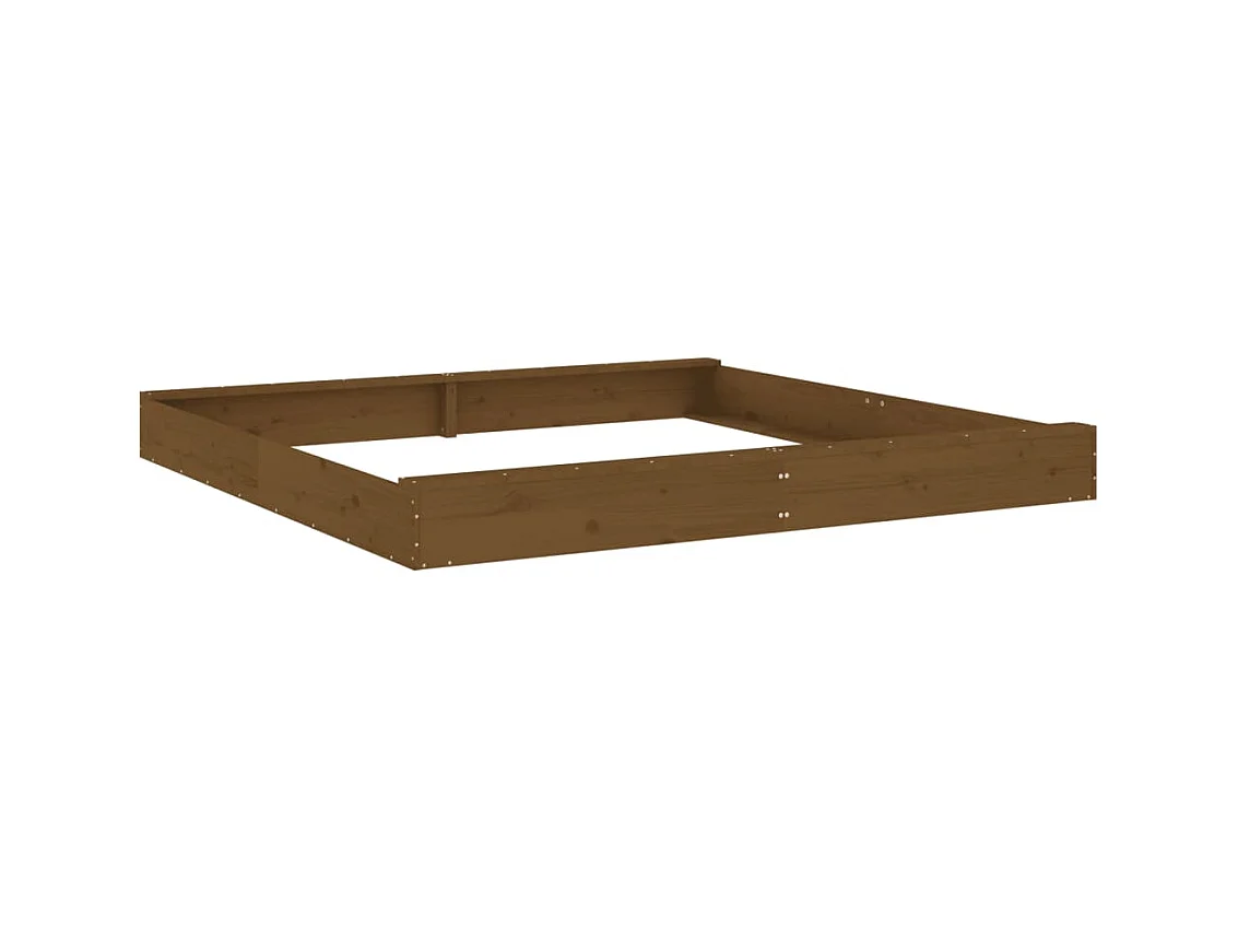 Bac à sable jeu bois marron 200 x 200 x 20 cm 02_0041524