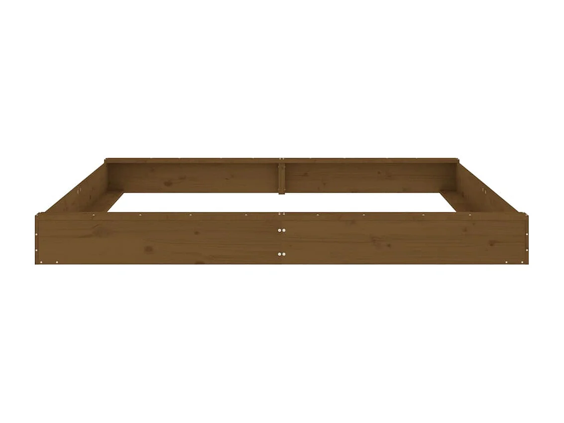 Área de lazer infantil caixa de areia jardim ao ar livre com assentos quadrados madeira maciça de pinho marrom 02_0041524