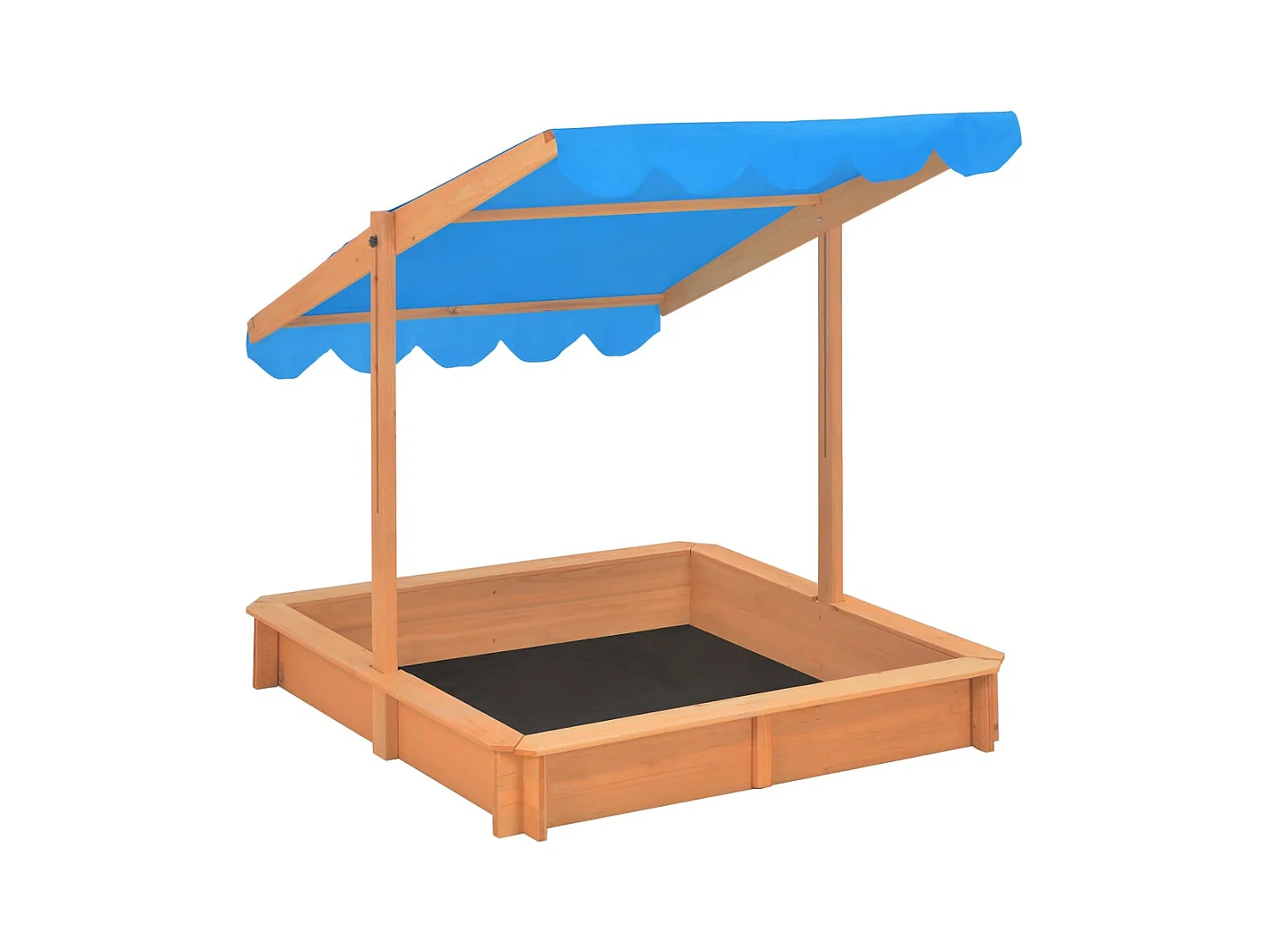 Bac à sable avec bois marron 115 x 115 x 115 cm 02_0005055