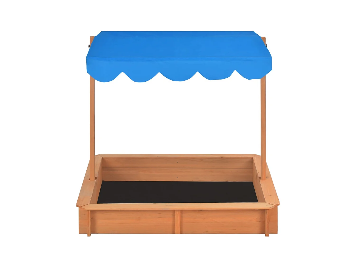 Bac à sable avec bois marron 115 x 115 x 115 cm 02_0005055