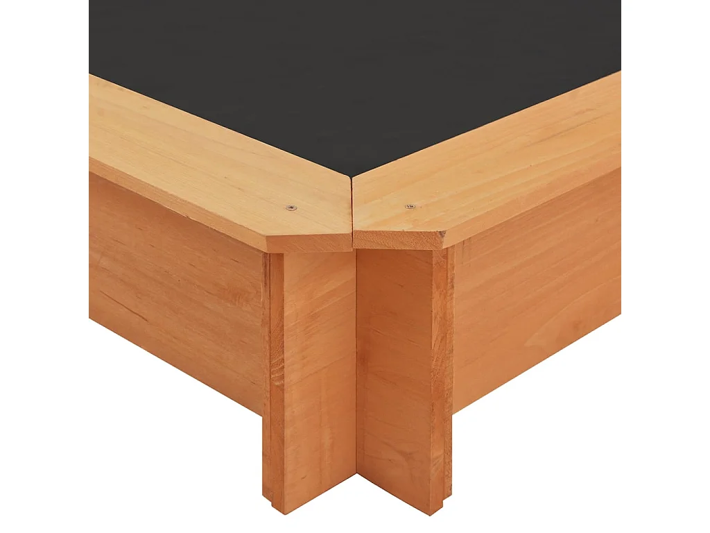 Bac à sable avec bois marron 115 x 115 x 115 cm 02_0005055