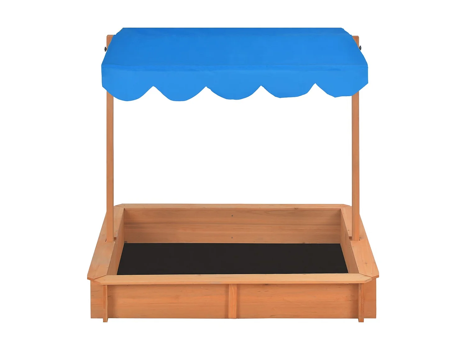 Caixa de areia com teto ajustável, madeira de abeto 115 x 115 x 115 cm 02_0005055