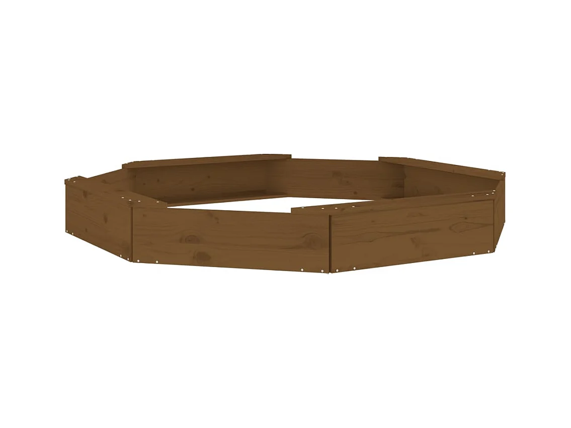 Bac à sable jeu bois marron 159.5 x 159.5 x 20 cm 02_0041538