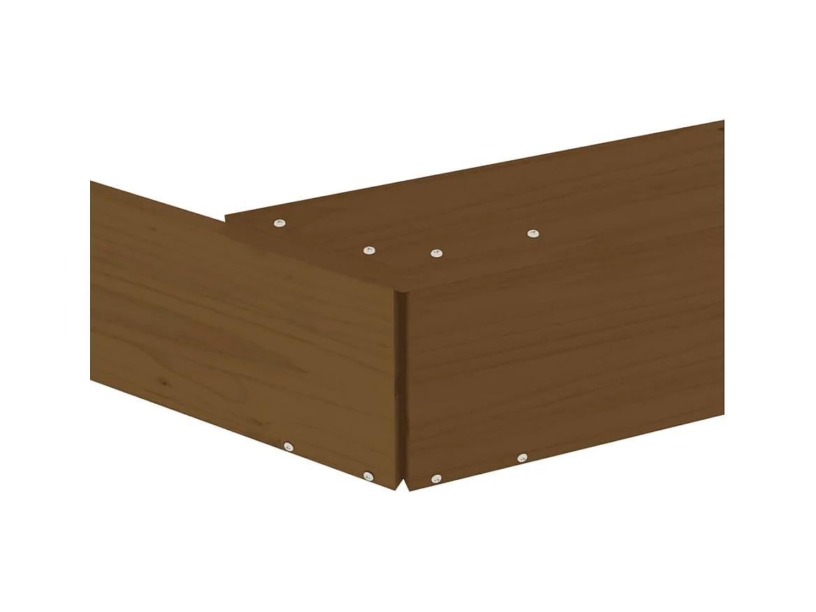 Bac à sable jeu bois marron 159.5 x 159.5 x 20 cm 02_0041538