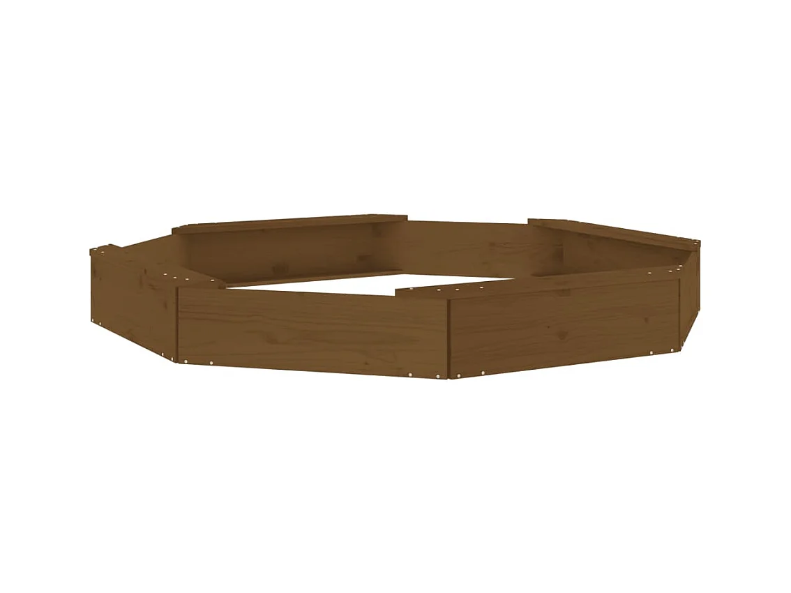 Bac à sable jeu bois marron 159.5 x 159.5 x 20 cm 02_0041538