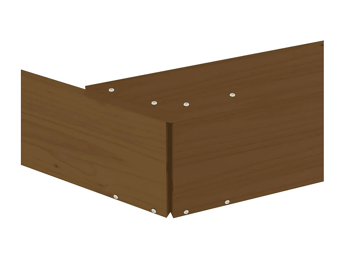 Área de recreação infantil caixa de areia jardim ao ar livre com assentos octogonais madeira maciça de pinho marrom 02_0041538