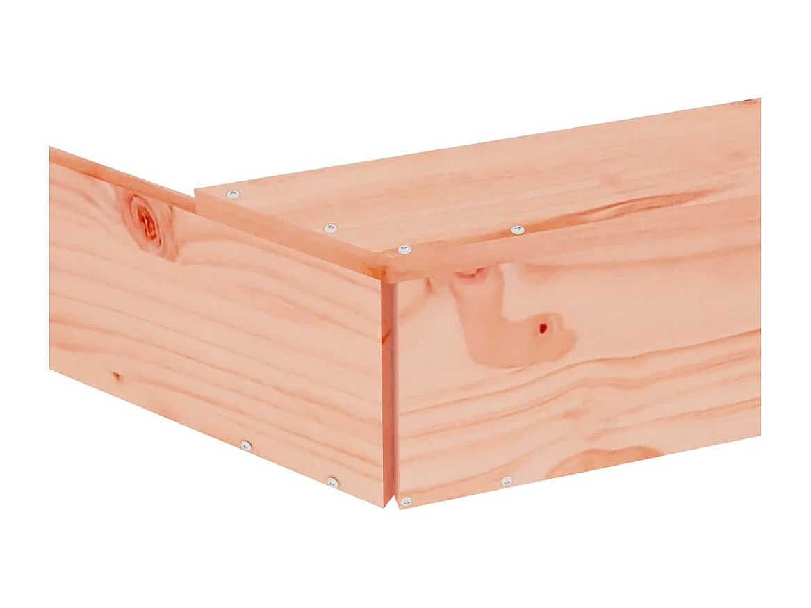 Sabbiera area giochi per bambini giardino esterno con sedute ottagonali in legno massello di abete Douglas marrone 02_0041547