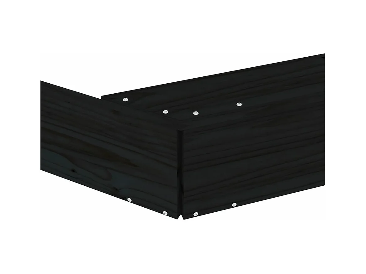 Área de recreação infantil sandbox jardim ao ar livre com assentos octogonais em madeira de pinho maciço preto 02_0041540