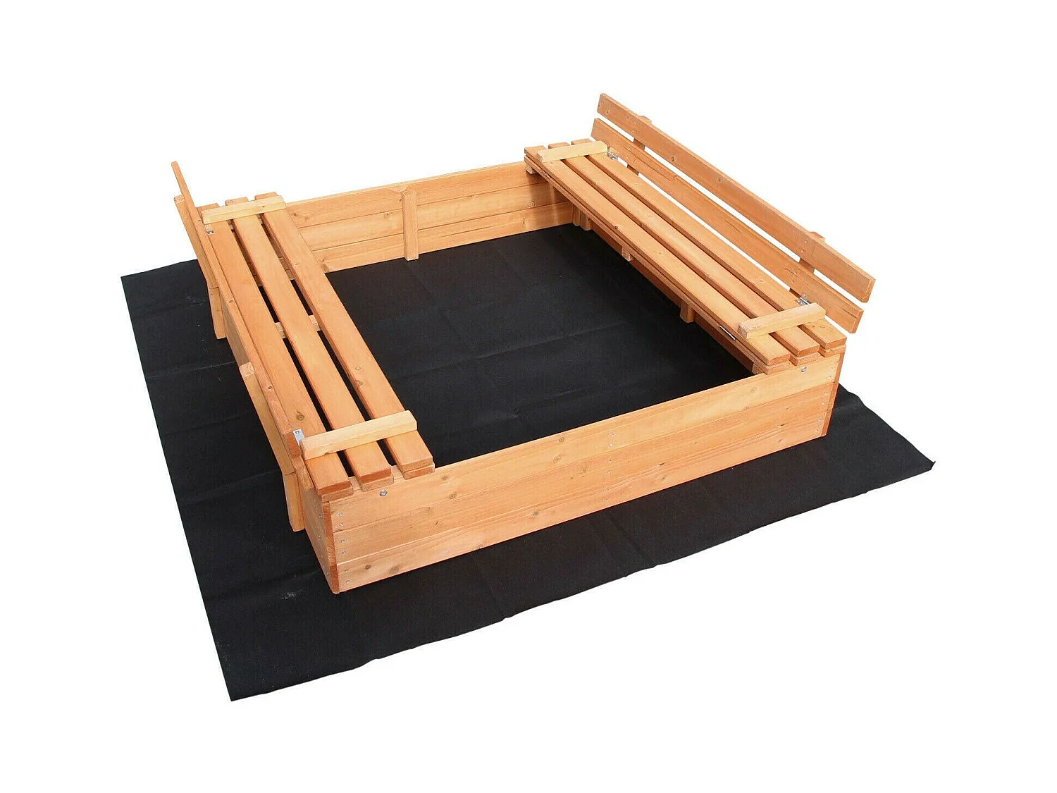 Bac à sable couvercle bois marron 980 x 980 x 210 cm 16_0002201