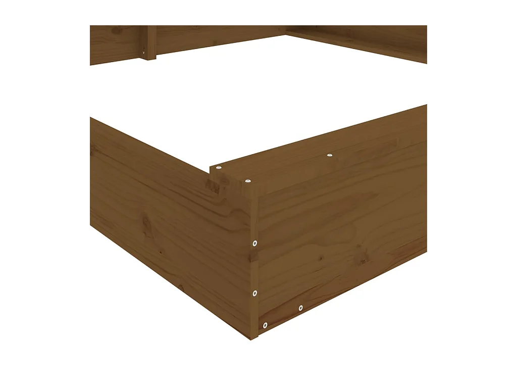 Bac à sable jeu bois marron 160 x 160 x 20 cm 02_0041522