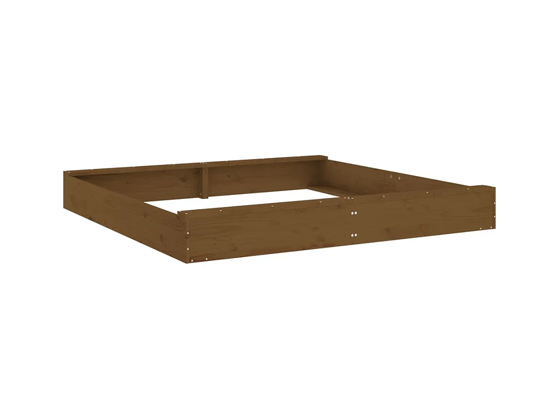 Bac à sable jeu bois marron 160 x 160 x 20 cm 02_0041522