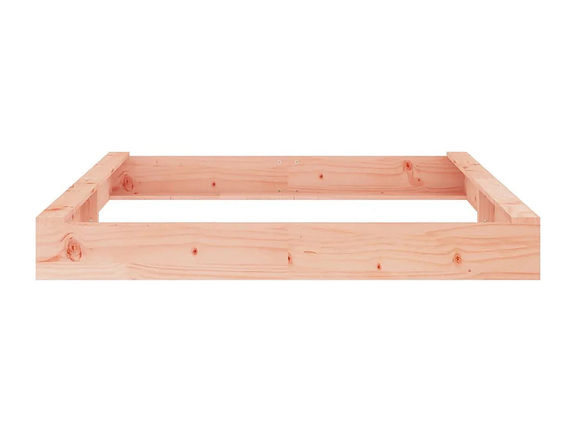 Arenero zona de juegos para niños jardín exterior con asientos cuadrados madera maciza de abeto Douglas marrón 02_0041530