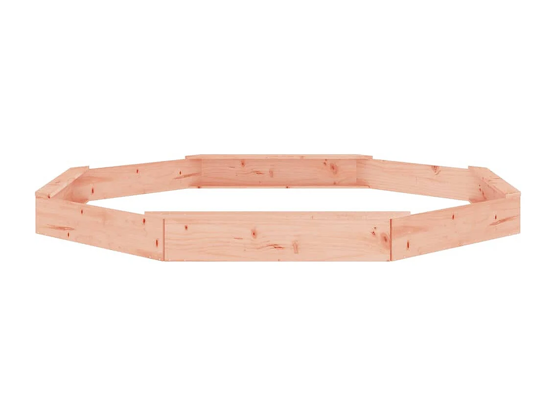 Área de recreação infantil com caixa de areia, jardim ao ar livre com assentos octogonais, madeira de abeto Douglas marrom maciço 02_0041546