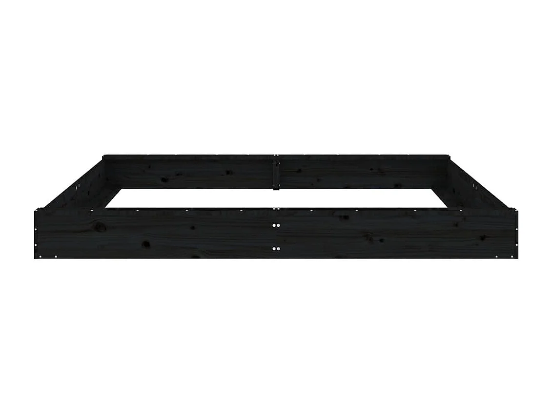 Sabbiera area giochi per bambini giardino esterno con sedute quadrate in legno massello di pino nero 02_0041525