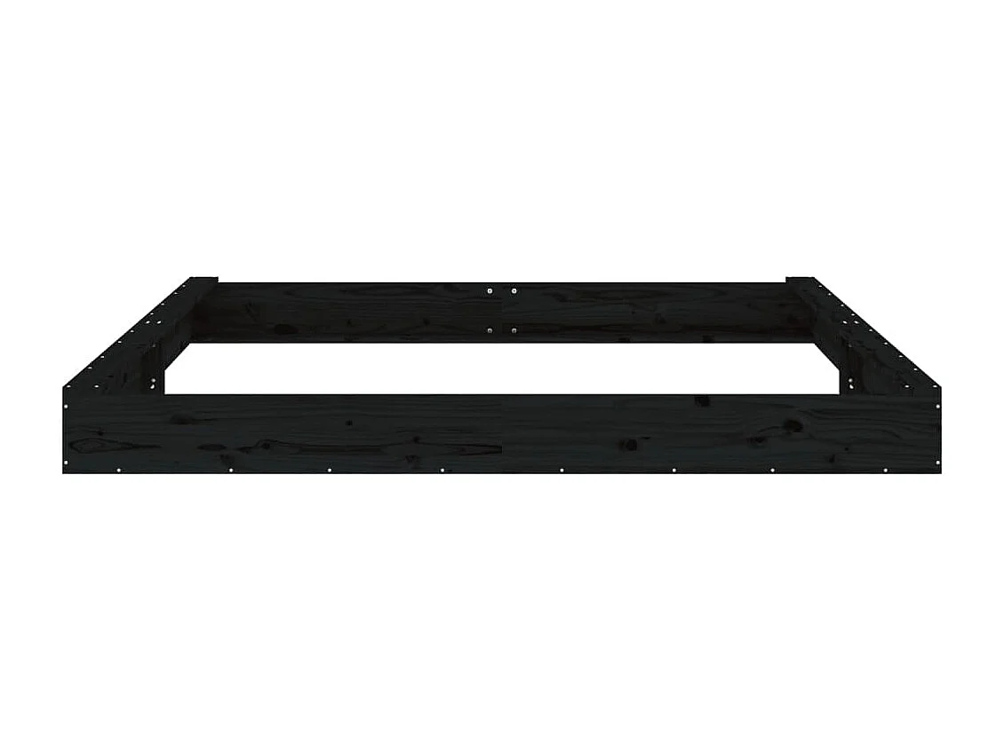 Sabbiera area giochi per bambini giardino esterno con sedute quadrate in legno massello di pino nero 02_0041525