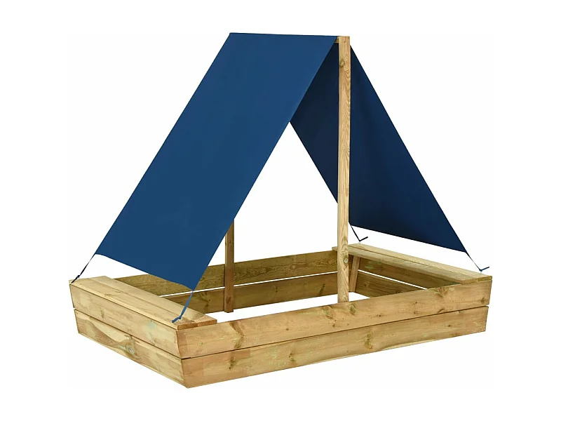 Arenero con techo 160 x 100 x 133 cm madera de pino impregnada 02_0005065