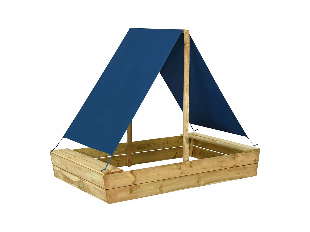 Bac à sable avec bois marron 160 x 100 x 133 cm 02_0005065