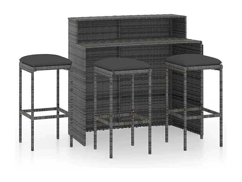 Ensemble de bar de grise 120 x 55 x 110 cm 02_0013458