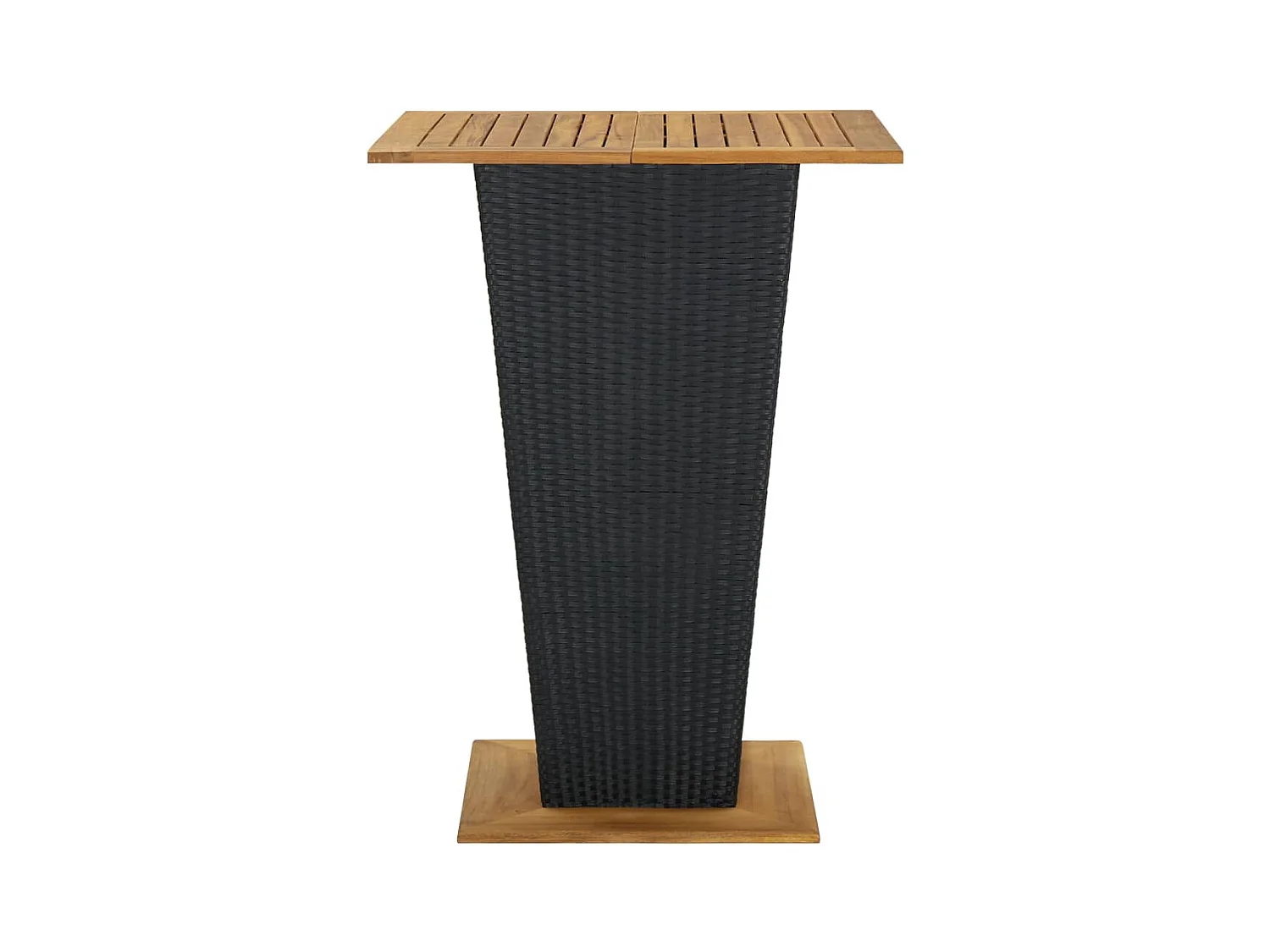 Ensemble de bar de résine noire 80 x 80 x 110 cm 02_0013450