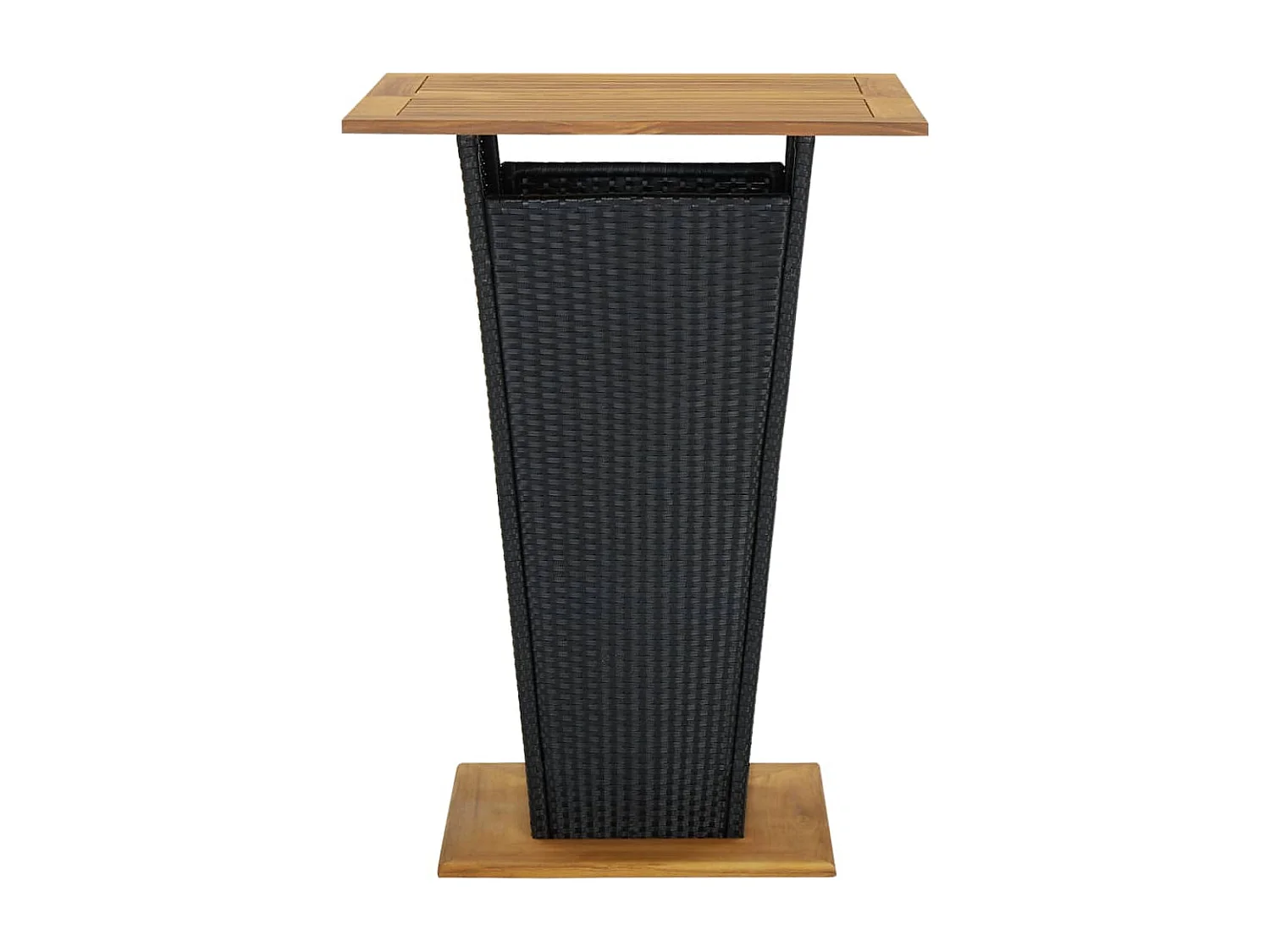 Conjunto de bar de jardim de 9 peças e almofadas de vime de resina preta 02_0013450