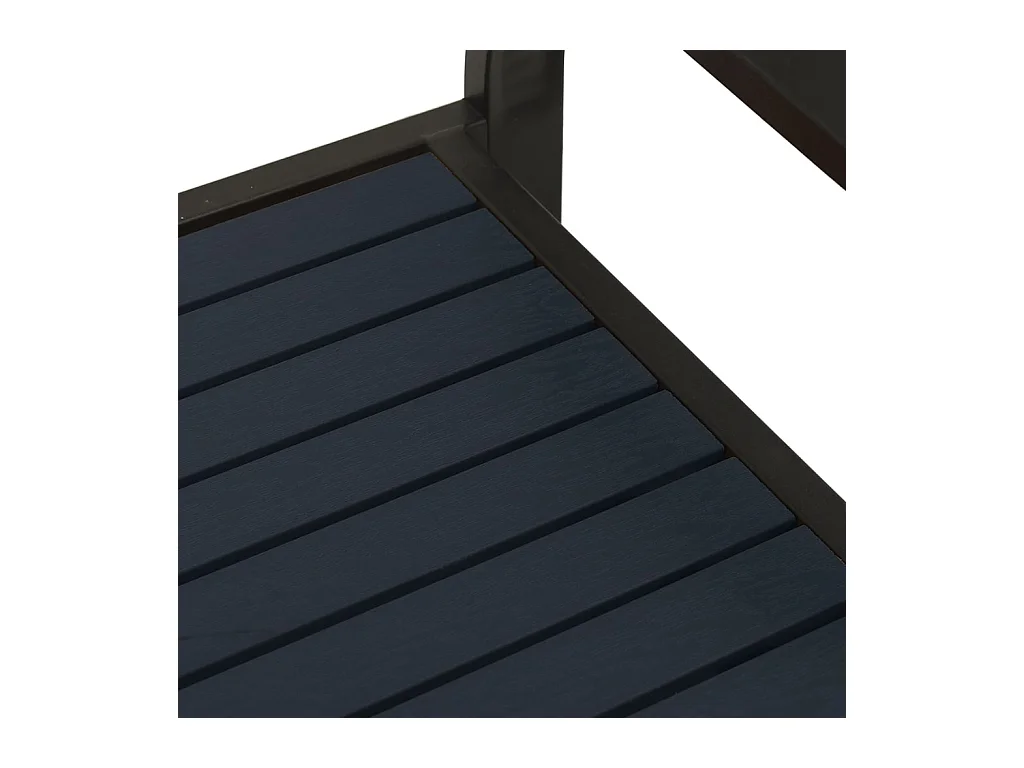 Banc de jardin meuble noire 124.5 x 40.5 x 56.5 cm 02_0011223