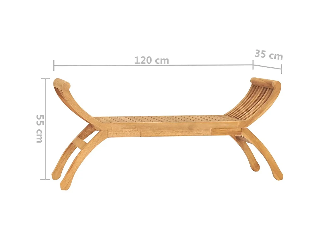 Banc de jardin meuble bois marron 120 x 35 x 55 cm 02_0011196