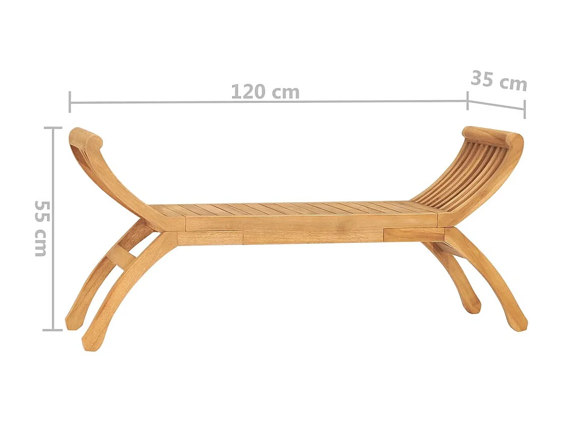 Banc de jardin meuble bois marron 120 x 35 x 55 cm 02_0011196