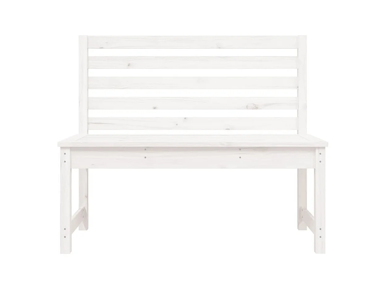 Banc de jardin meuble bois blanche 109 x 48 x 91.5 cm 02_0011646