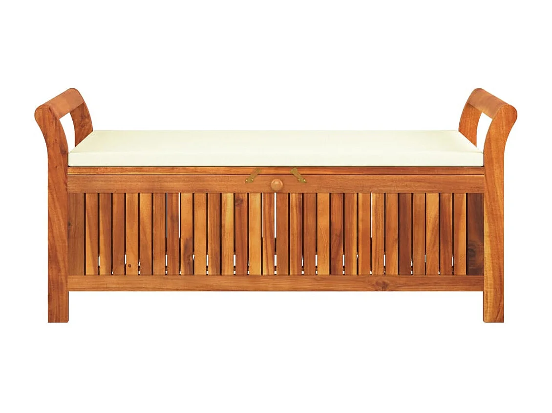 Banc de jardin meuble bois marron 126 x 50 x 60 cm 02_0011808