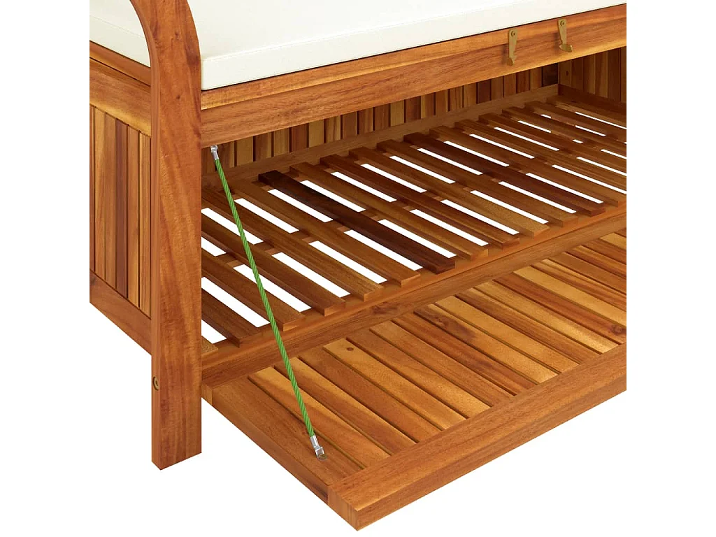 Banc de jardin meuble bois marron 126 x 50 x 60 cm 02_0011808