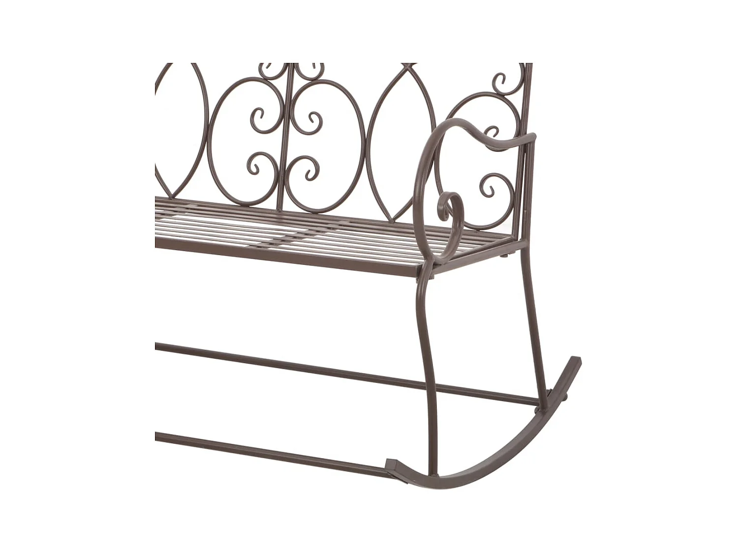 Panca da giardino mobili da giardino per esterni terrazza 104 x 83 x 89 cm ferro marrone antico 02_0011149