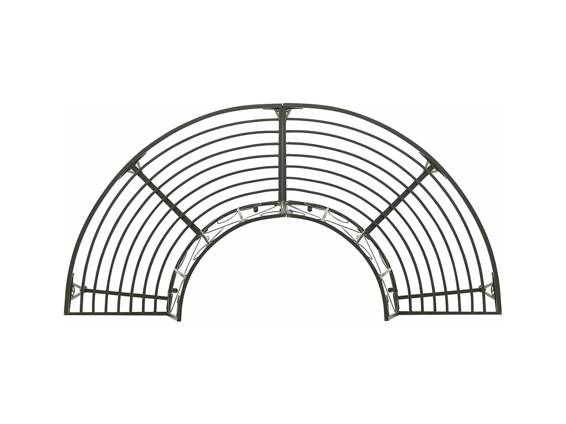 Banc de jardin meuble argenté 160 x 80 x 89 cm 02_0011136