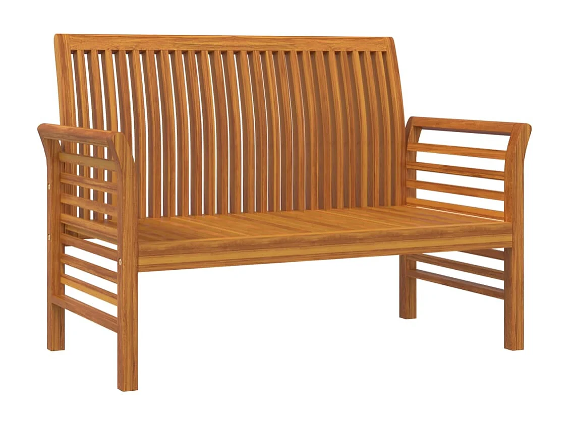 Banc de jardin meuble bois marron 120 x 60 x 81 cm 02_0011139