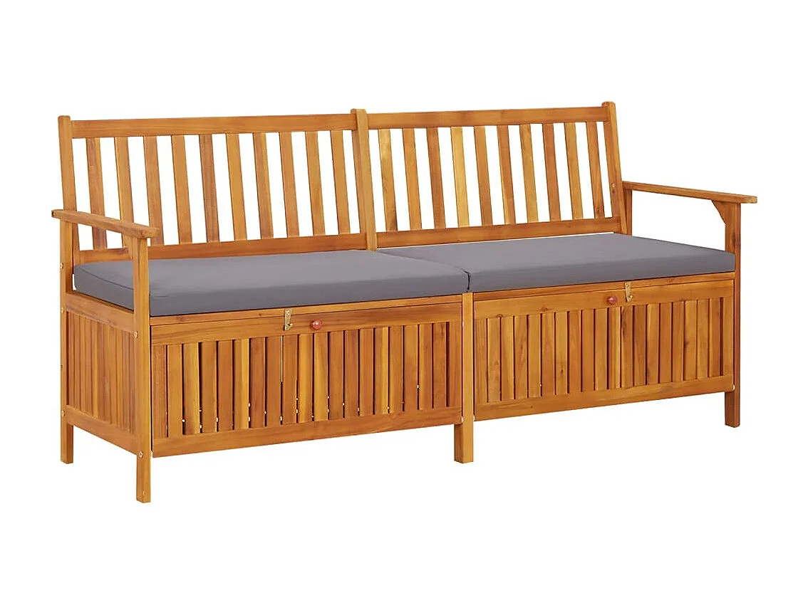 Banc de jardin meuble bois marron 170 x 63 x 84 cm 02_0011801