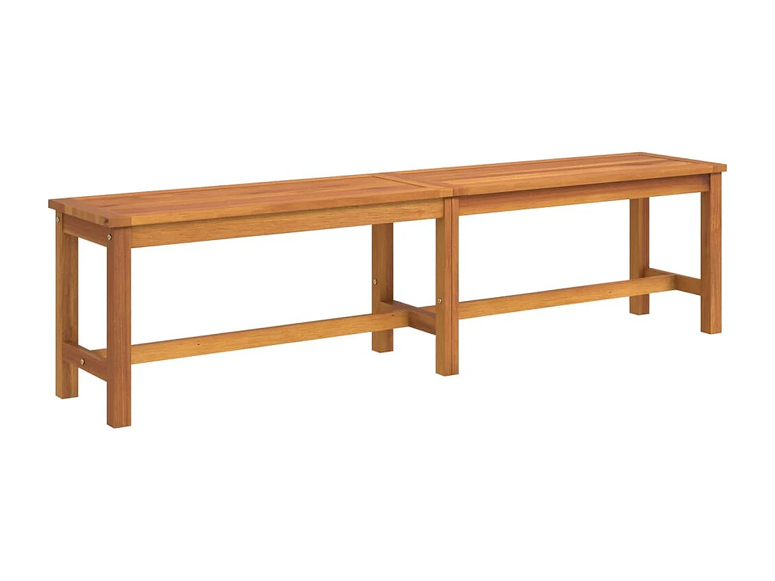 Banc de jardin meuble bois marron 180 x 35 x 45 cm 02_0011277